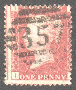 Great Britain Scott 33 Used Plate 167 - II - Click Image to Close